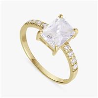 Revere Gold Plated Sterling Silver Radiant Dress Ring- Large
