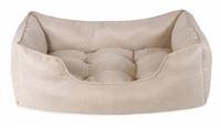 Rosewood Pet Thin Twill Box Bed Beige - Large