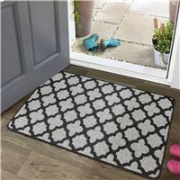 My Mat Charcoal Moroccan Tile Grey Doormat - 50x75cm
