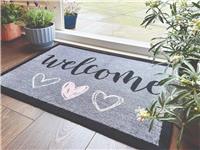 My Mat Welcome Hearts Short Pile Doormat - 50x75cm