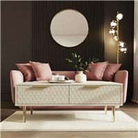 GFW Azariah 2 Drawer Rectangular Coffee Table - Ivory