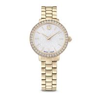Swarovski Gold Coloured Matrix 3-link Metal Bracelet Watch