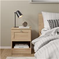 Furniture To Go Brande 1 Drawers Bedside Table - Brown