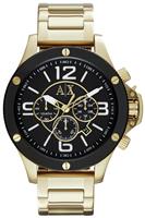 Armani Exchange Stainless Steel Gold Coloured Strap Watch