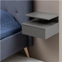 Furniture To Go Ashlan 1 Drawer Bedside Table - Grey
