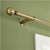 Argos Home Extendable Metal Room Darkening Brass Curtain Pole - 110 - 300cm