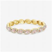 Jon Richard Gold Plated Pink Navette Stretch Bracelet
