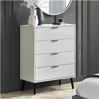 Julian Bowen Alba 4 Drawer Chest - Light Grey