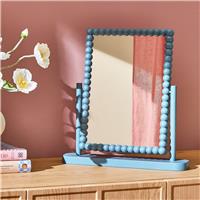 Habitat Blue Bobbin Dressing Table Mirror - 35x33cm