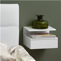 Furniture To Go Ashlan 1 Drawer Bedside Table - White