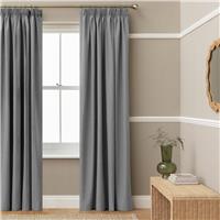 Habitat Blackout Pencil Pleat Curtain- Flint Grey- 168x137cm