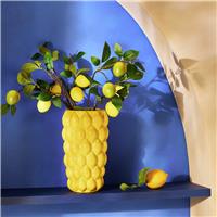 Argos Home Ceramic Yellow Lemon Vase - 15cm