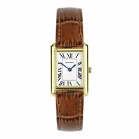Sekonda Ladies Colette White Dial Brown Leather Strap Watch