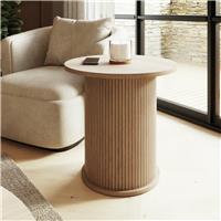 GFW Omari Round Side Table - Light Oak