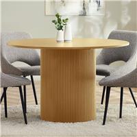 Julian Bowen Louis 4 Seater Round Dining Table - Light Oak