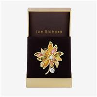 Jon Richard Gold Plated Floral Brooch Gift Box