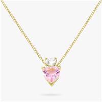 Revere Gold Plated Silver Double Heart Pendant Necklace