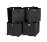 Argos Home Set of 4 Squares Boxes - Black