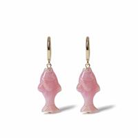 Freedom Pink Fish Drop Earrings