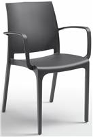 Bica Volga Contract Stack Chair - Charcoal