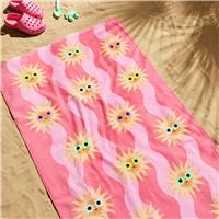 Argos Home Sunshine Wave Kids Beach Towel - Pink