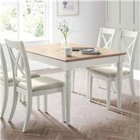 Julian Bowen Provence Ext 6 Seater Dining Table - Grey & Oak