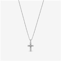 Inicio Silver Plated Cross Pendant Necklace