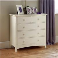Julian Bowen Cameo 5 Drawer Chest - Off White