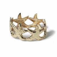 Freedom Gold Tone Starfish Stretch Bracelet