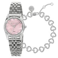 Radley Soft Sports Silver Stone Set Watch and Bracelet Set