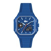 Lacoste Octagonal Shaped Dial Blue Silicone Strap Watch