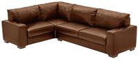Habitat Eton Leather Left Hand Corner Sofa - Tan