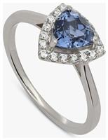 Revere Sterling Silver Tanzanite Gemstone Ring - P