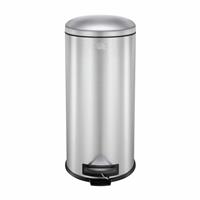 Black + Decker 30 Litre Dome Lid Pedal Bin - Stainless Steel