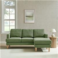 Habitat Joshua Fabric Reversible Corner Chaise Sofa - Green