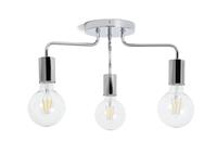 Habitat Rayner 3 Light Flush Ceiling Light -Chrome