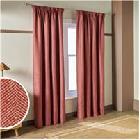 Habitat Textured Blackout Herringbone Pencil Pleat Curtain - Burgundy-168x229cm
