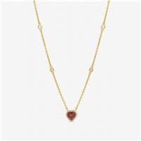 Jon Richard Gold Plated Red Heart Pendant Necklace