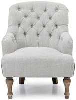Kyoto Charlie Fabric Armchair - Cream