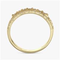 Revere Gold Plated Sterling Silver Double Band Ring - Medium