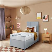 Silentnight Marlow 1000 Pocket Memory Single Divan Bed - Light Grey