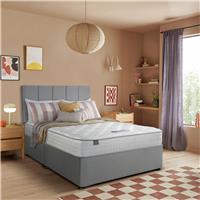 Silentnight Marlow 1000 Pocket Memory Kingsize Divan Bed - Light Grey