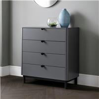 Julian Bowen Chole 4 Drawer Chest - Dark Grey
