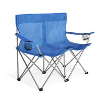 Pro Action Double Steel Folding Camping Chair - Blue
