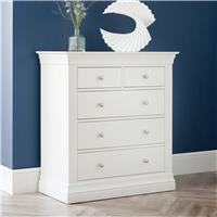 Julian Bowen Clermont 5 Drawer Chest - Off White