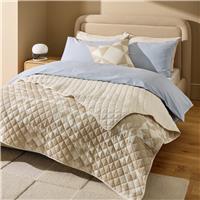 Habitat Quilted Motif Neutral Bedspread - 220x200cm