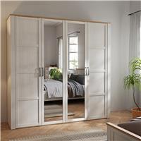 Furniture To Go Bohol 4 Doors 2 Mirrors Wardrobe - White