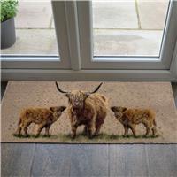 Bree Merryn Happy Highlands Brown Doormat - 50x120cm