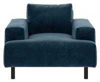 Habitat Julien Velvet Armchair - Navy