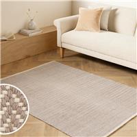 Argos Home Herringbone Grey Cotton Flatweave Rug - 120x170cm